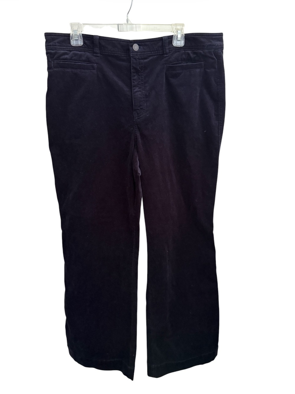 Talbots Navy Corduroy Straight Leg Pants Approx 38x31 Cotton Stretch - Picture 2 of 9